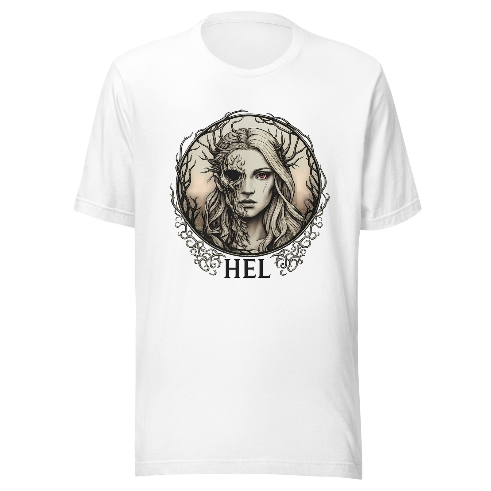 Goddess Hel T-Shirt | Dark Fantasy Norse Mythology Art Tee - Image 6