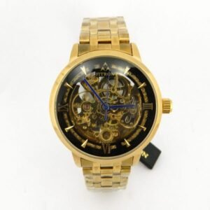 Fitron Luxury Full Gold Automatic Skeleton Watch