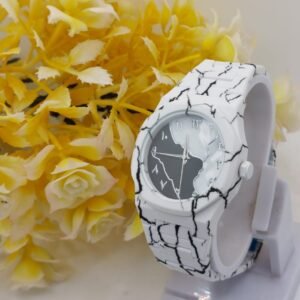 White Marble Arabic Dial Watch women