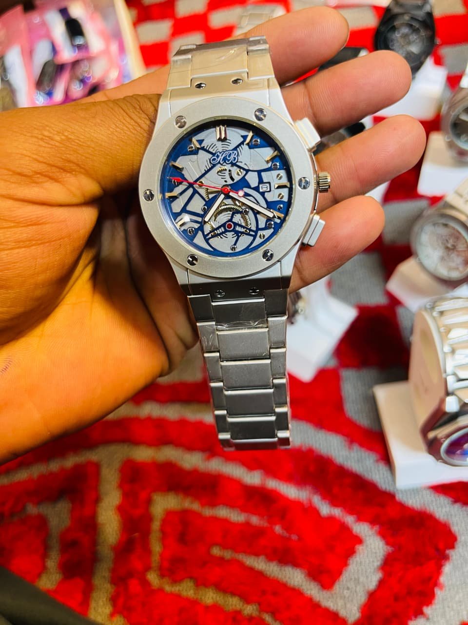 HB Signature Series – Luxury Transparent Skeleton Men's Watch