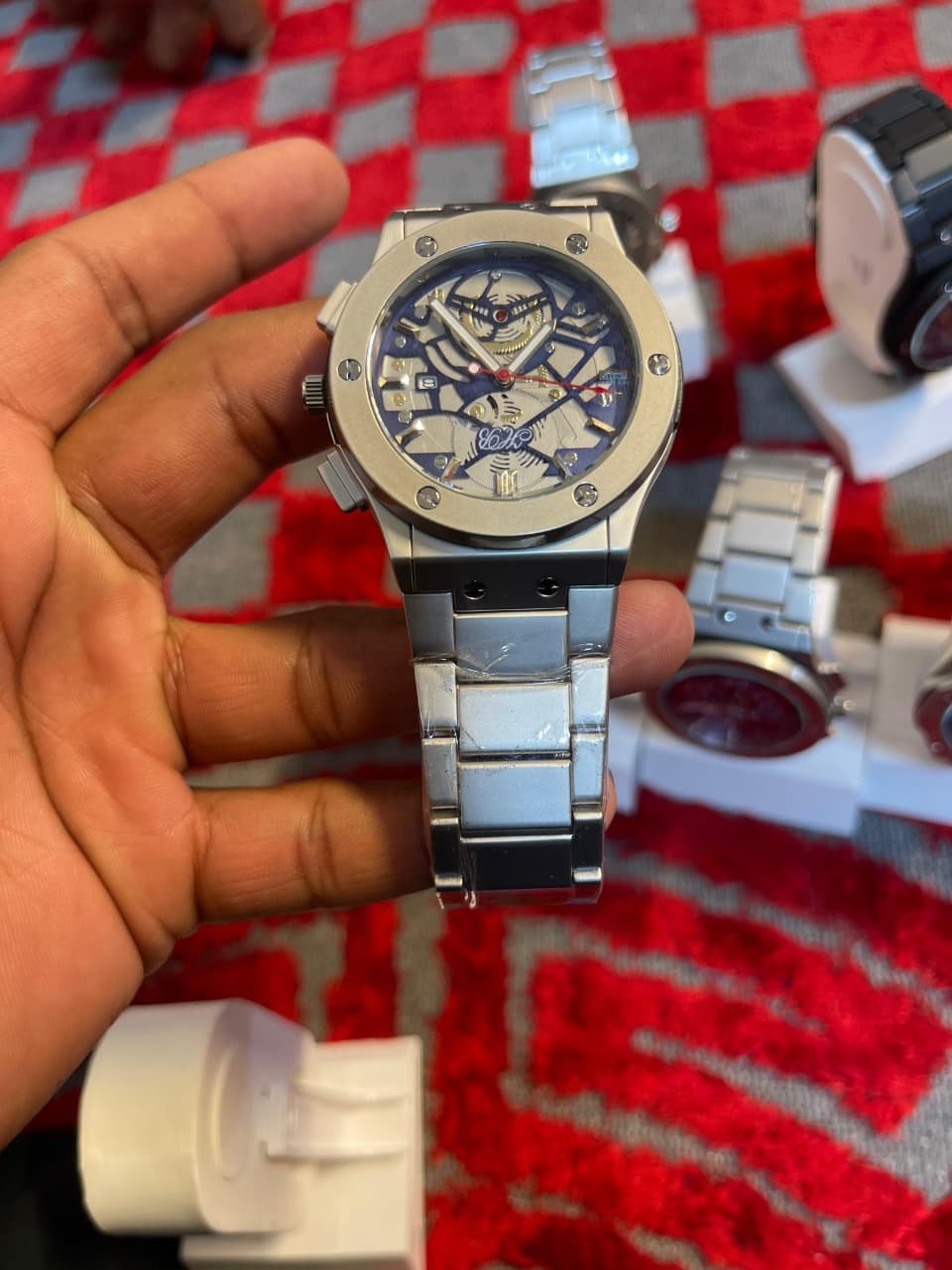 HB Signature Series – Transparent Skeleton Dial Men's Watch