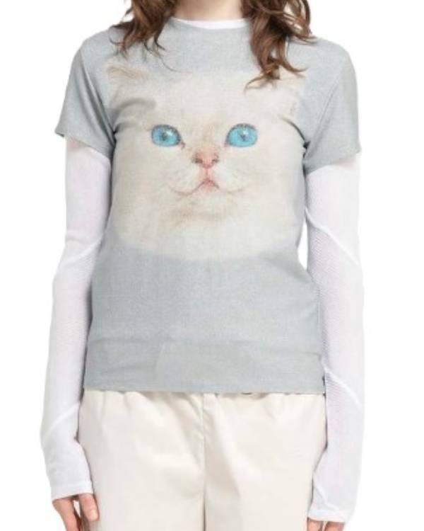 elle fanning cat t-shirt