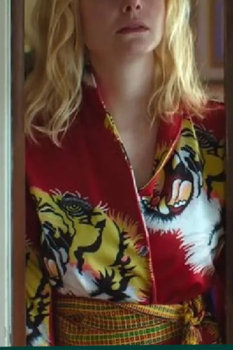 Elle Fanning Tiger Printed Robe