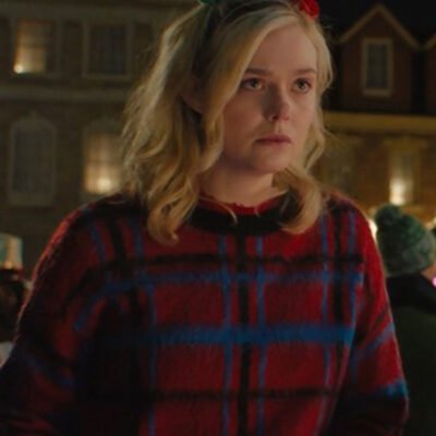 Margos Got Money Troubles Elle Fanning Plaid Sweater s1