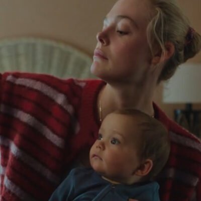 Margos Got Money Troubles Elle Fanning Red Striped Cardigan