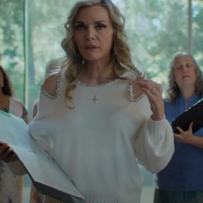 Michelle Pfeiffer White Cut Out Sweater 2026