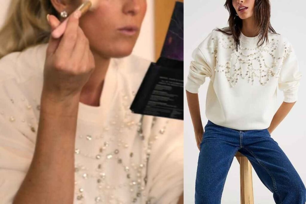 Paris Fury Pearl Embellished Sweatshirt