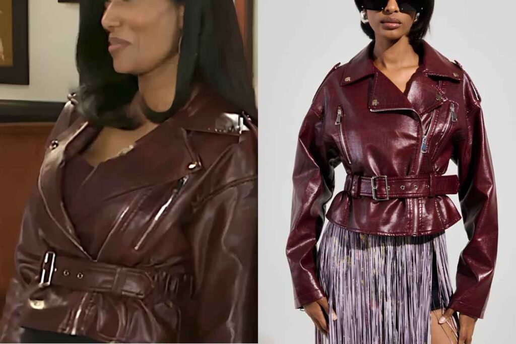 Trisha Mann Grant Burgundy Leather Jacket
