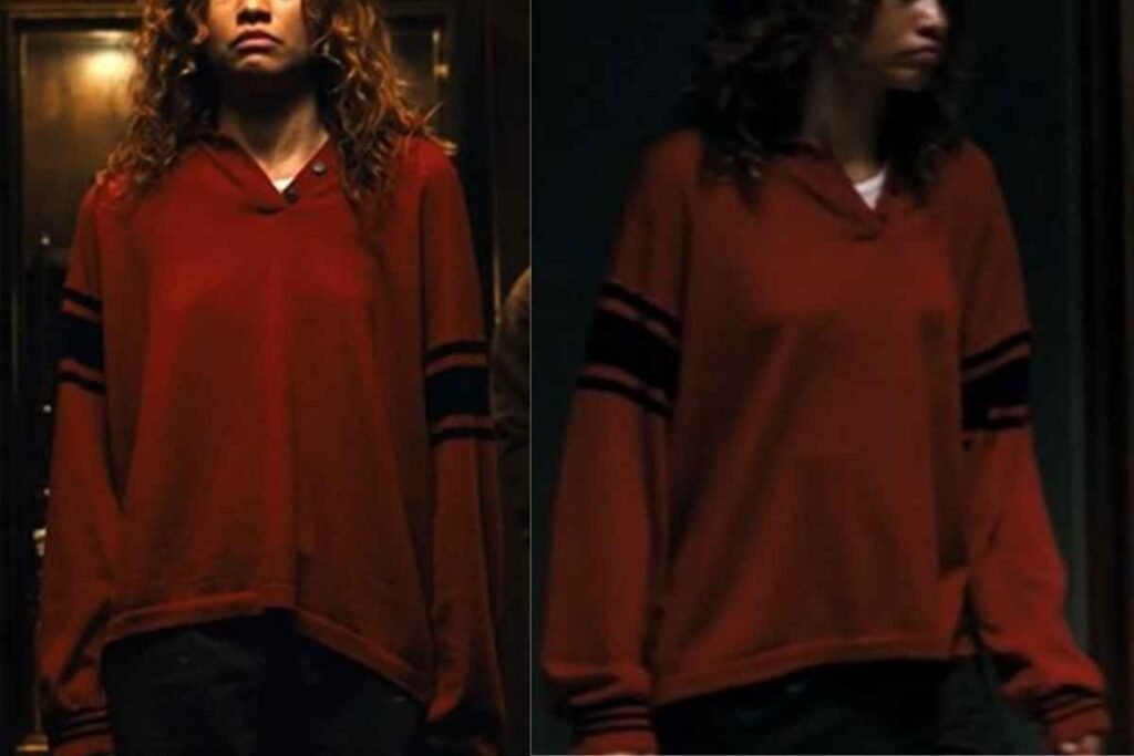 _Zendaya Coleman Red Stripe Sweatshirt