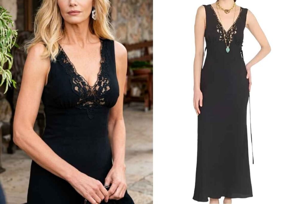 Beth Dutton Black Lace Detail Dress