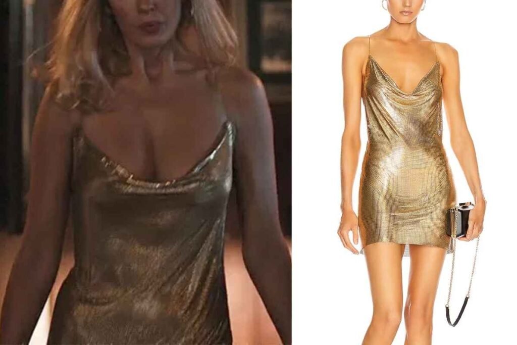 Beth Dutton Gold Mini Dress