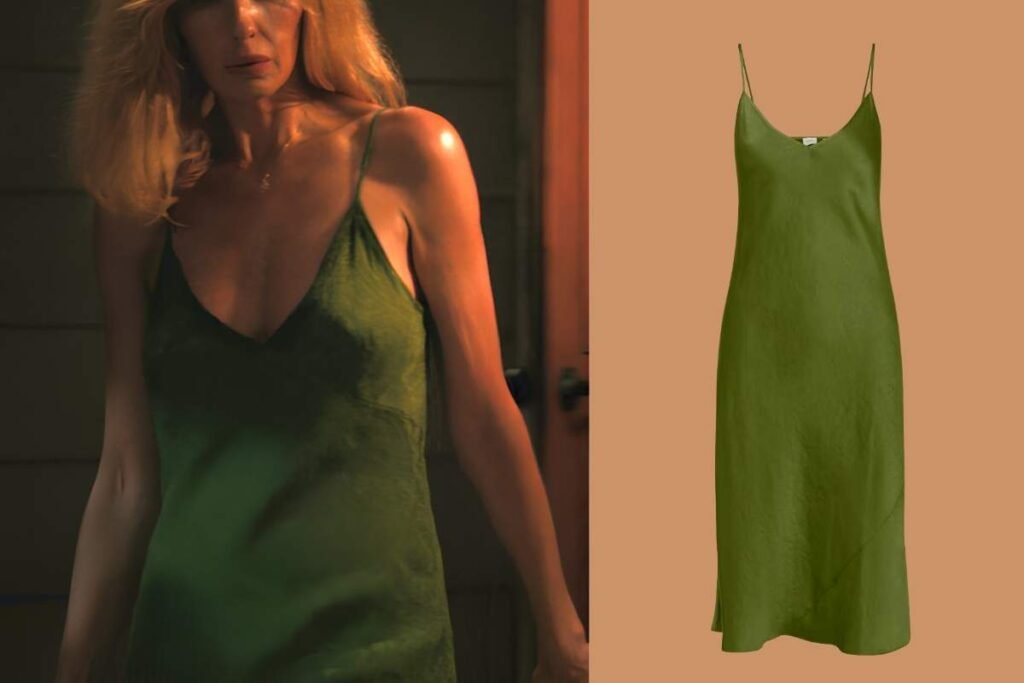 Beth Dutton Green Satin Dress
