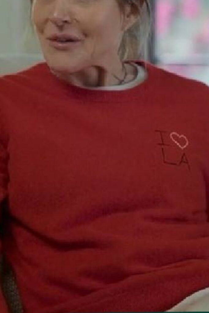 Christa Miller I Love LA Red Sweater