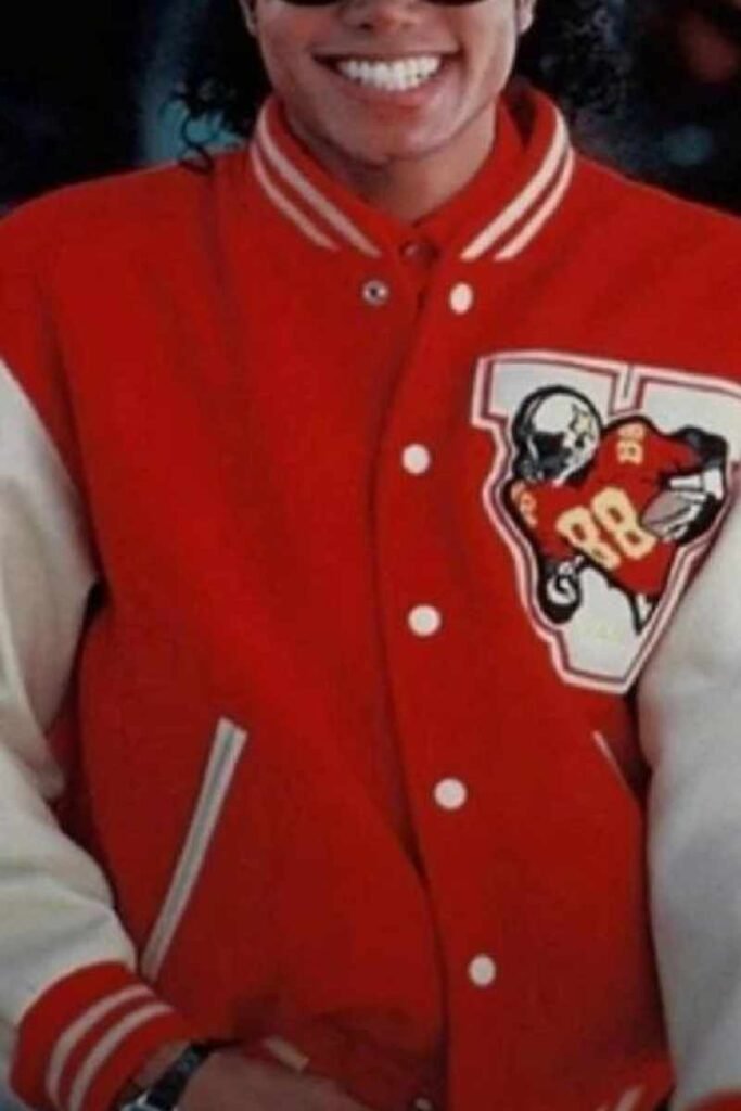 Jaafar Jackson Red Varsity Jacket