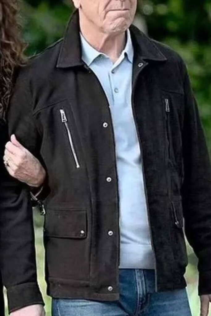 James Nesbitt Black Suede Jacket