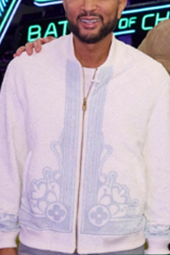 John Legend Blue & White Sherpa Fleece Cardigan