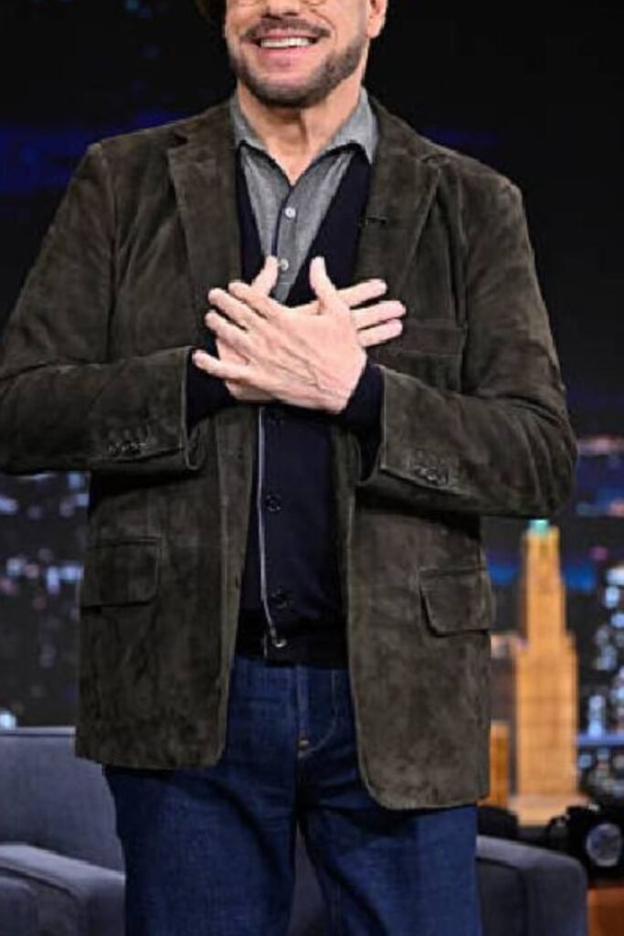 John Travolta Suede Blazer
