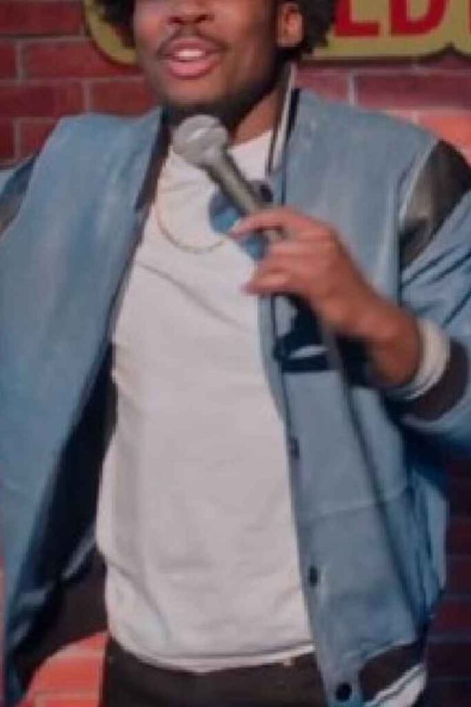 Kam Patterson Denim Varsity Jacket