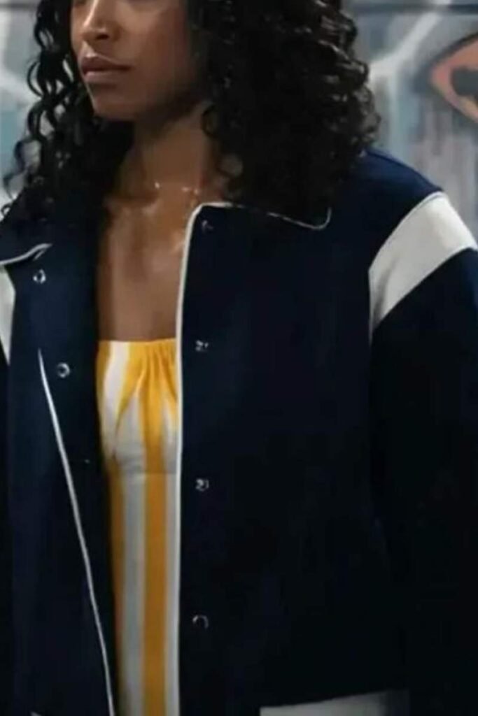 Keke Palmer Blue Bomber Jacket