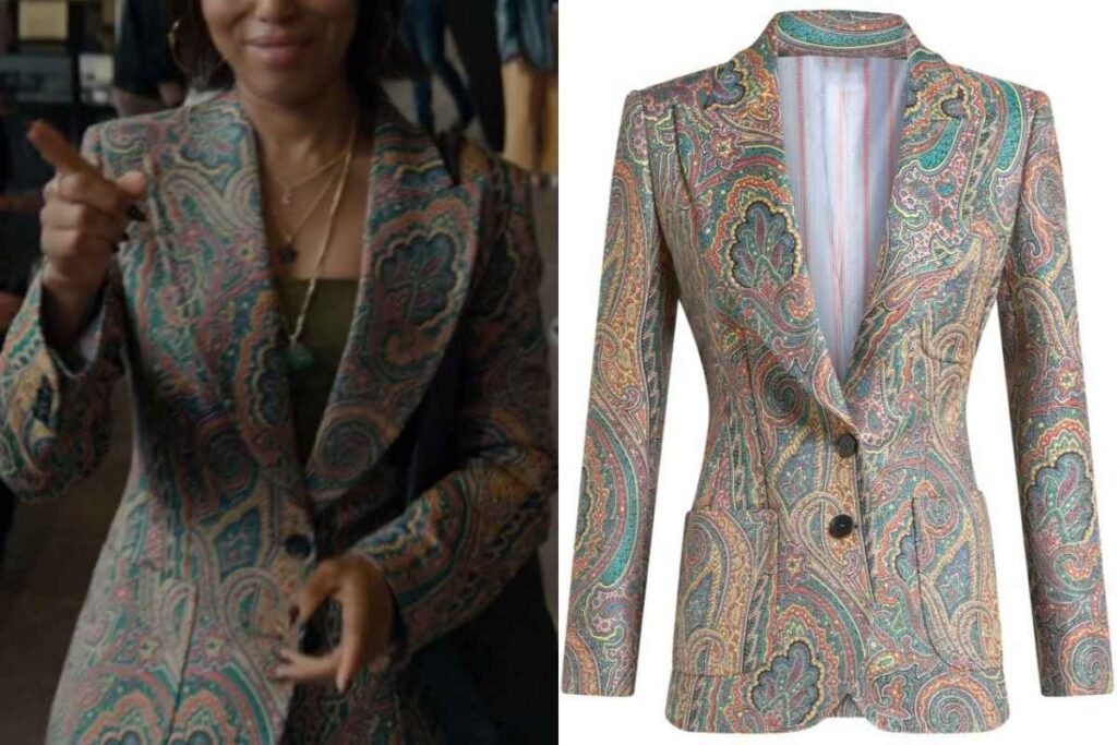 Kerry Washington Paisley Print Blazer