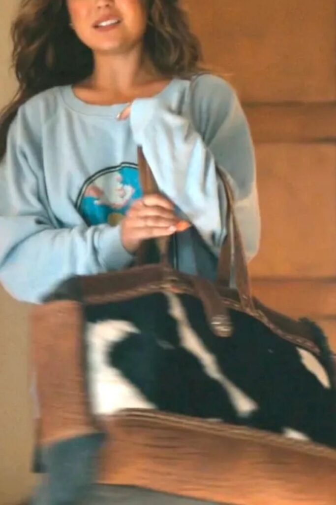 Mika Abdalla Cow Print Leather Tote Bag