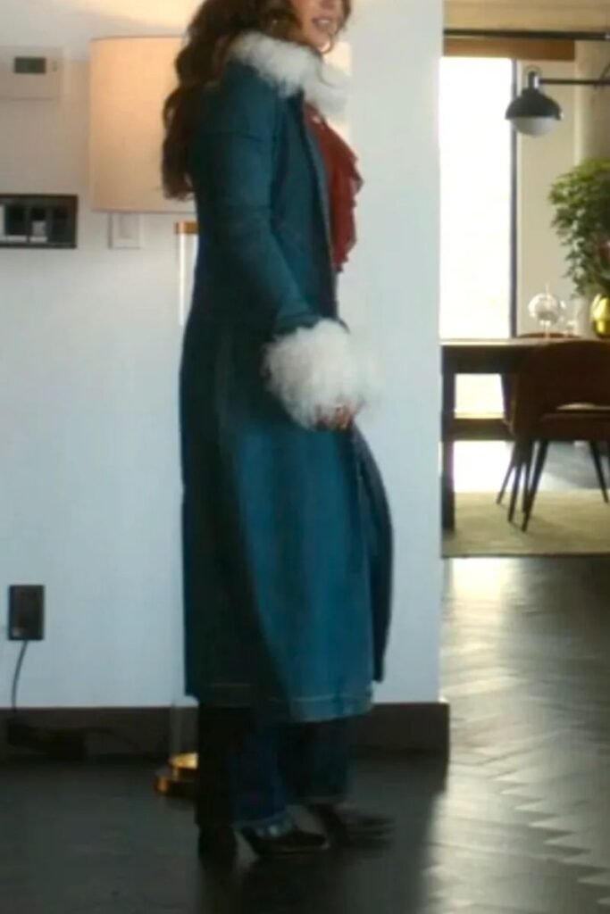 Mika Abdalla I AM GIA Cressida Fur Trim Long Denim Coat