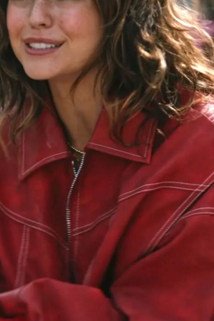 Mika Abdalla Lioness Vista Crimson Oversized Bomber Jacket