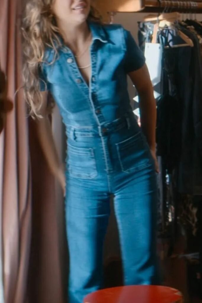 Mika Abdalla Show Me Your Mumu Everhart Blue Denim Jumpsuit
