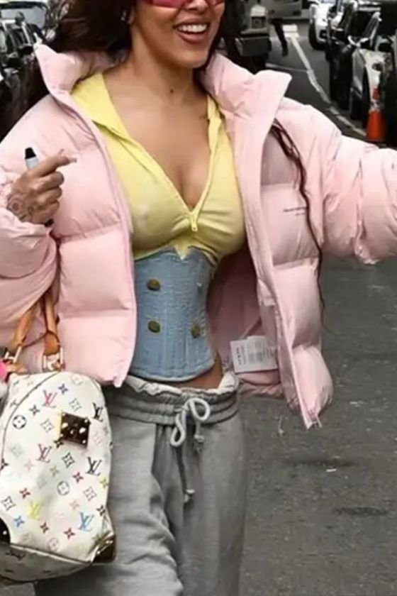 NYC 2026 Doja Cat Pink Puffer Jacket