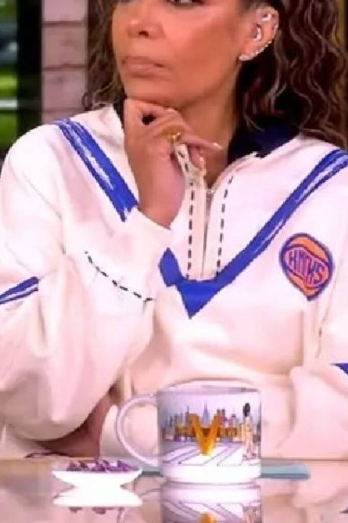 Sunny Hostin White Knicks Sweater