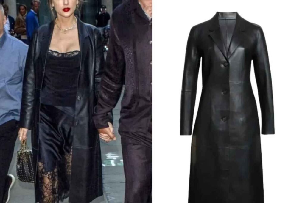 Swift Black Leather Coat