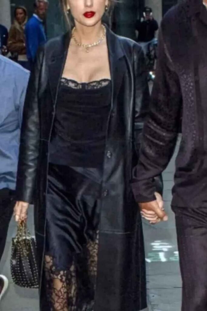 Taylor Swift Black Leather Coat