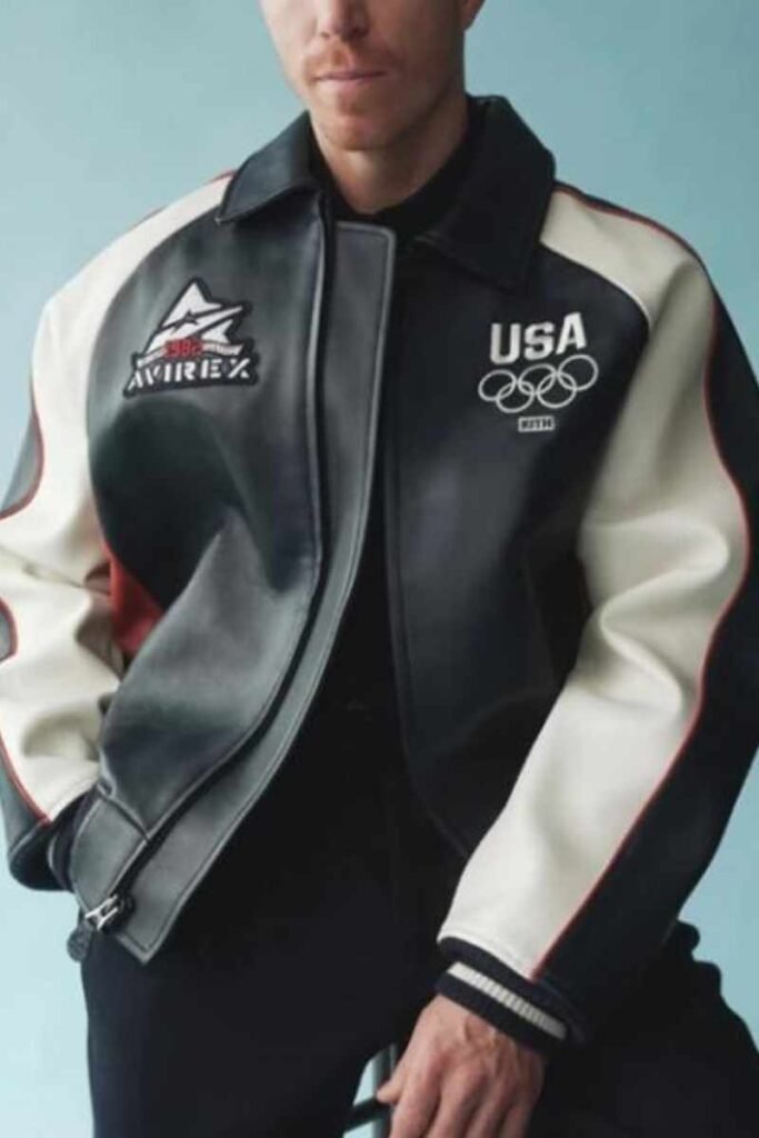 Team USA Leather Bomber Jacket