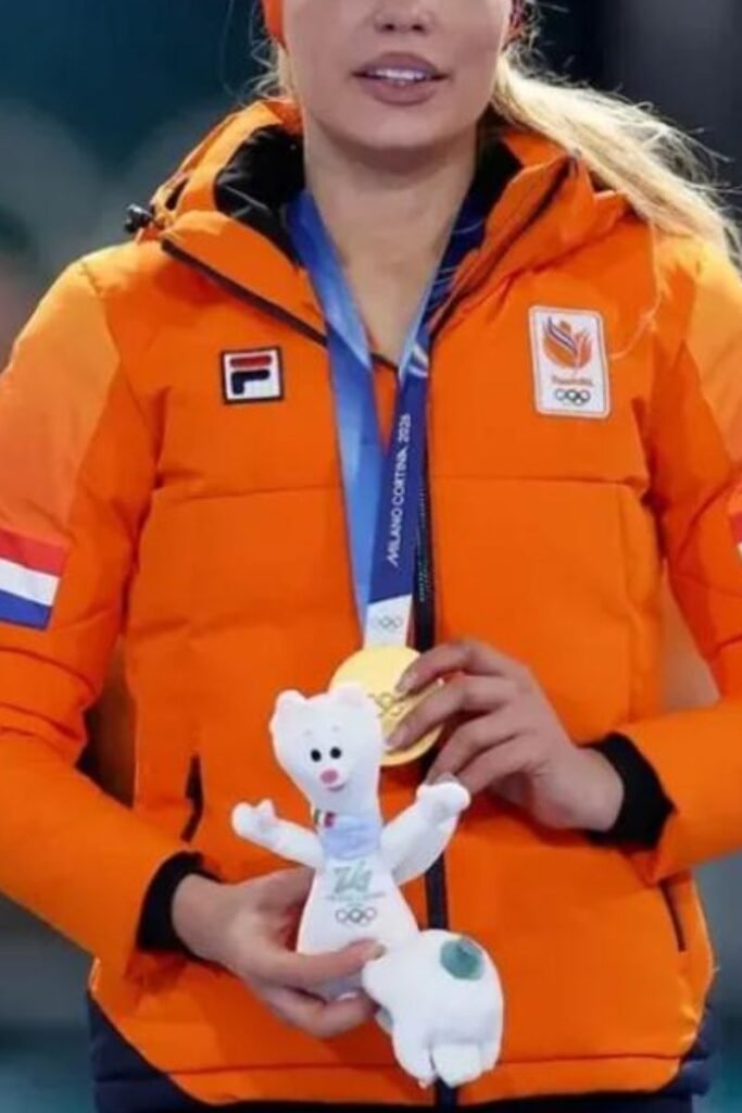 Winter Olympics 2026 Team Netherlands Jutta Leerdam Puffer Jacket
