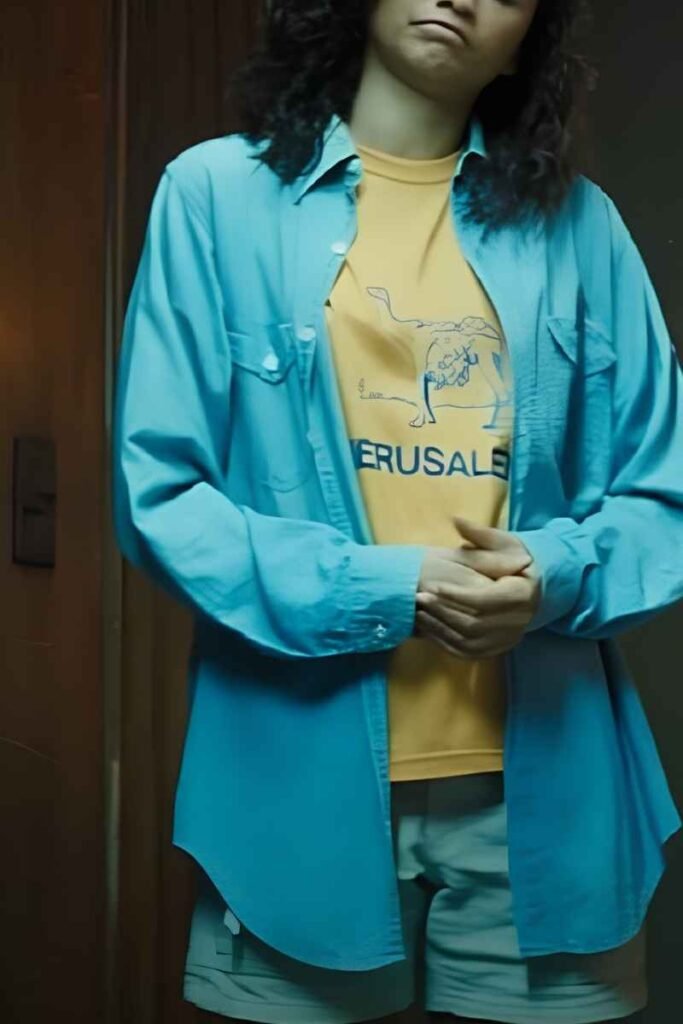 Zendaya Coleman Blue Shirt